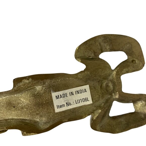 PAIR Ornate Bow Ribbon/Tassel Horn Vintage Brass Wall Sconce Candle Stick Holder - Picture 6 of 6